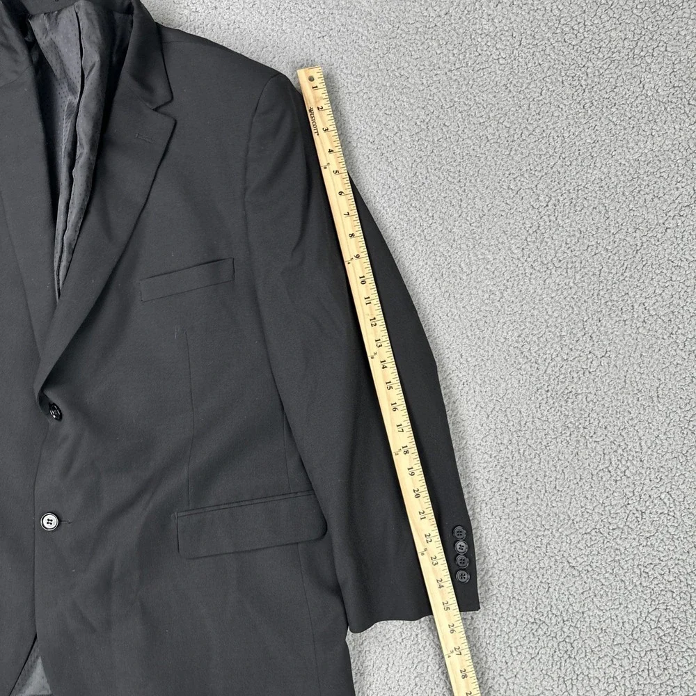 Mantoni Super 140s Wool Blazer Men 50R Black Wrinkle Resistant Suit Jacket Italy